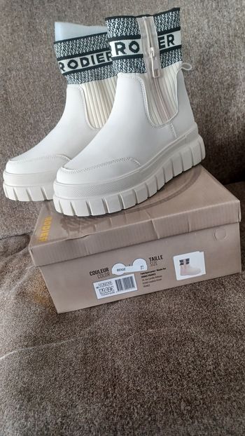 Bottine femme rodier blanche et noir neuf 41