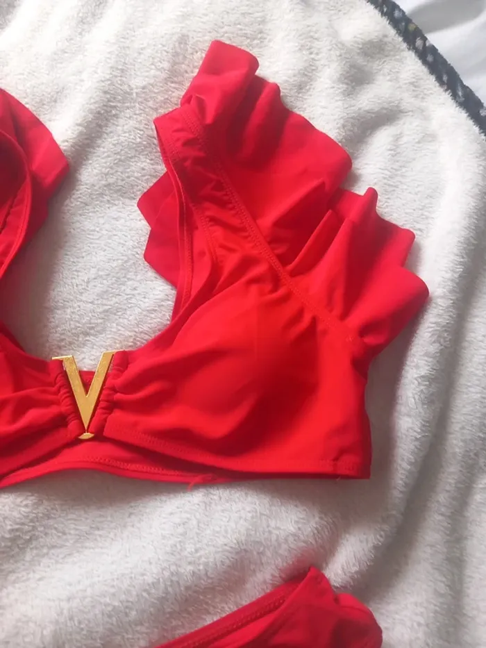 Maillot de bain rouge S - photo numéro 2