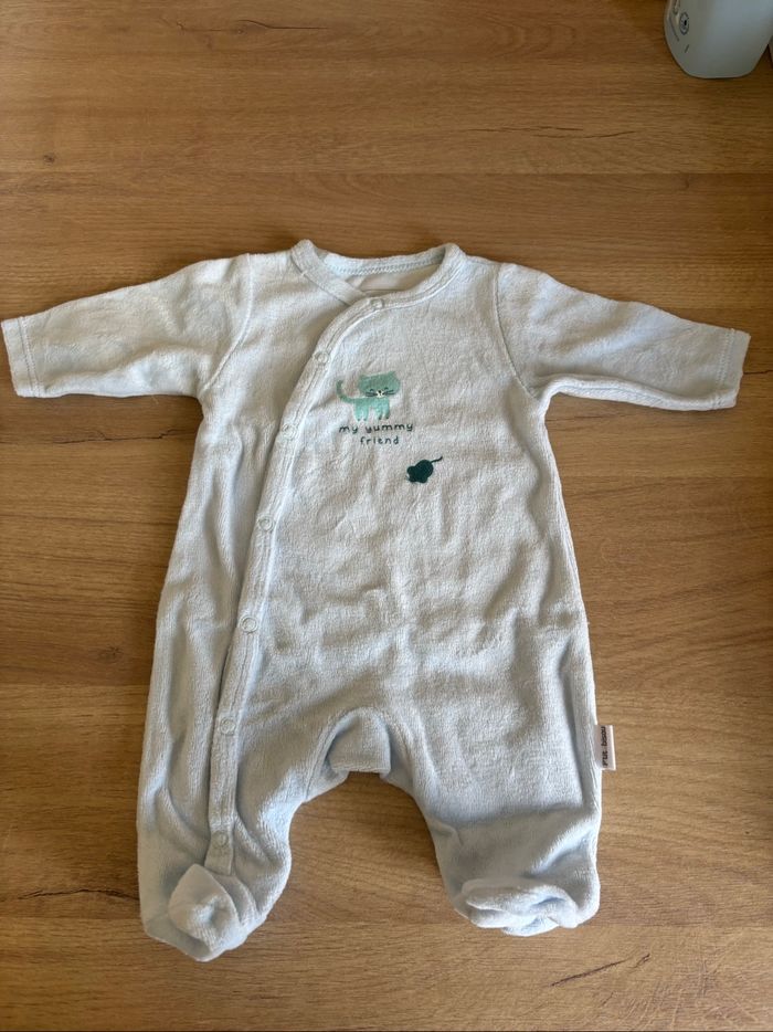 Pyjama velours naissance