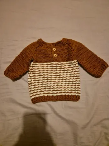 Pull fait main en crochet 1-3 mois