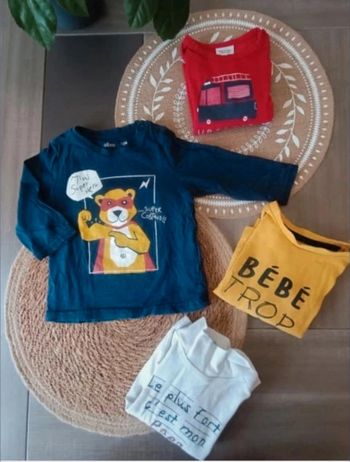 🐼 Lot Tee-shirts manches longues taille 12mois (bon état)