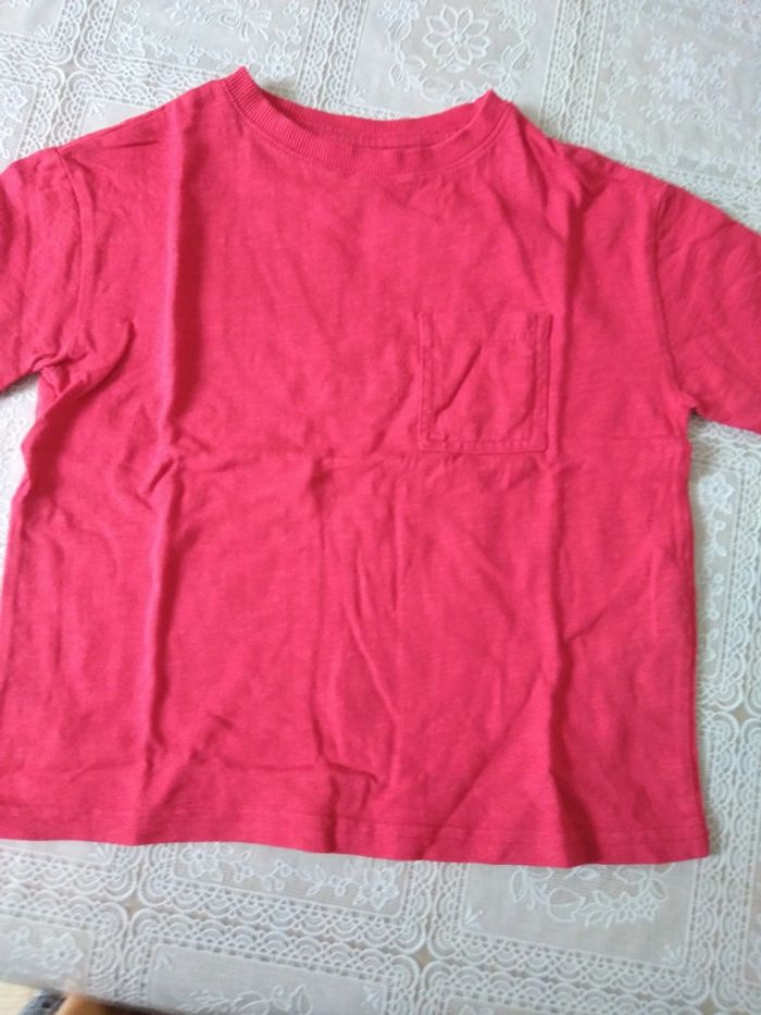 Tee-shirt à manches courtes rouge 4 ans - photo numéro 2
