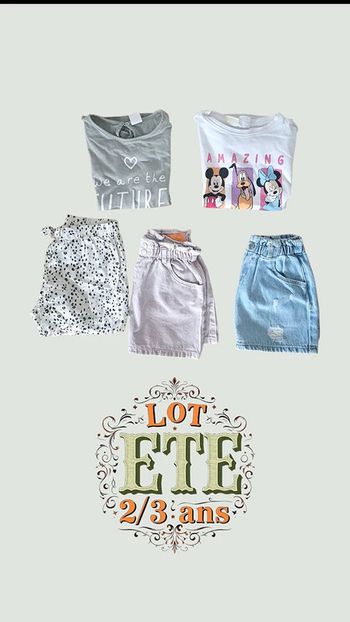 Lot de 5 vêtements, jupe, t-shirt, short Zara été  taille 3 ans / 98 cm