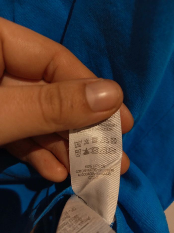 🔝 T-shirt uni manches courtes Primark bleu taille L 100 % coton - photo numéro 7