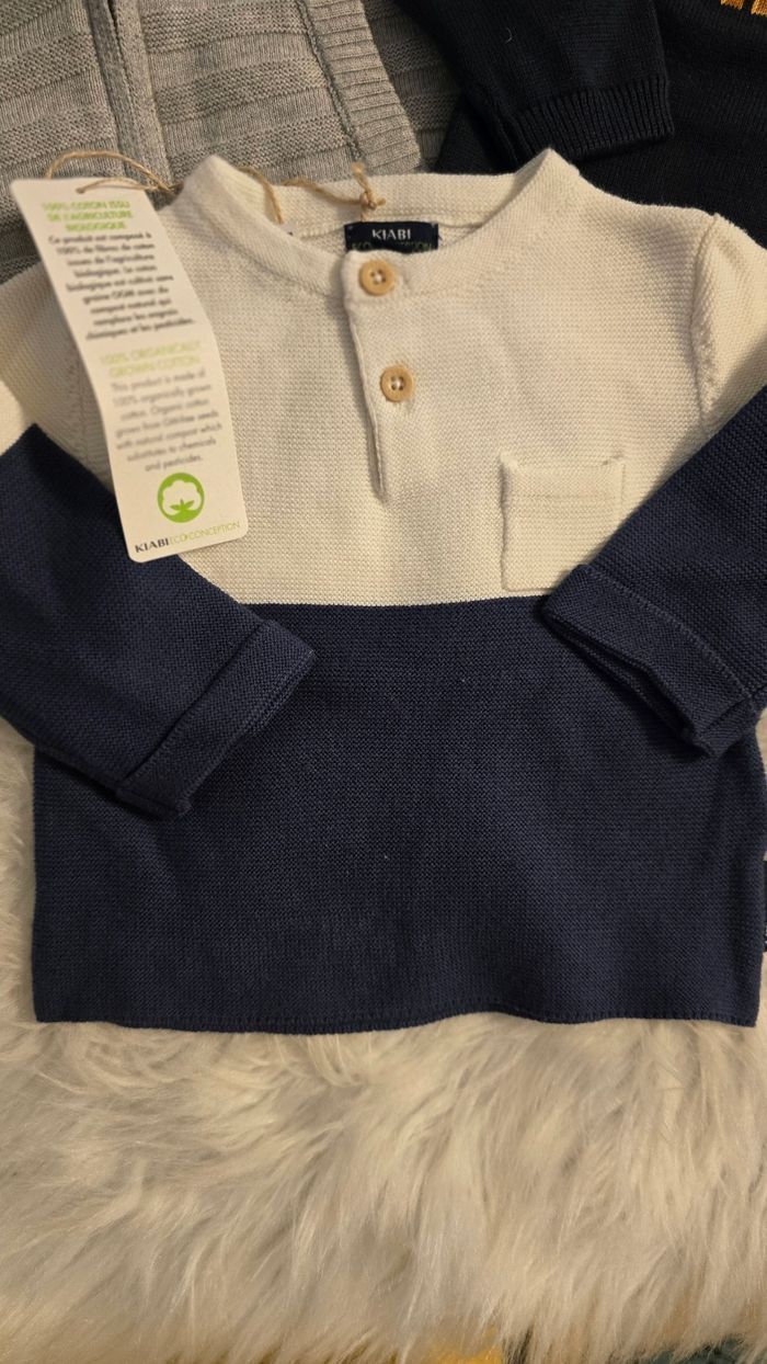 (Neufs non portés) 🏷🤩🥰💙superbe  LOT gilet et pulls 3 mois garçon 💙🥰🤩 - photo numéro 3
