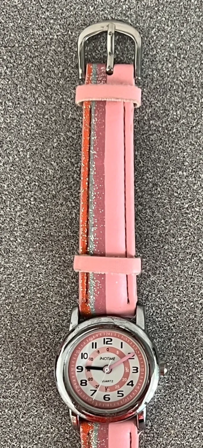 Montre enfant à aiguilles pour apprentissage de l’heure / rose / 20cm Inotime - photo numéro 3