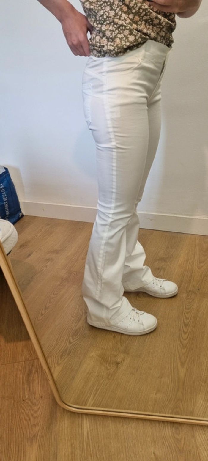 Pantalon blanc patte d'éléphants vintage - photo numéro 3