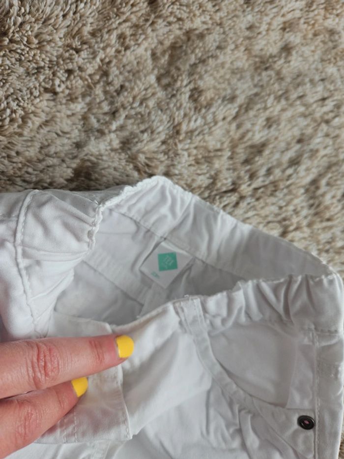 Pantalon blanc fille 24 mois - photo numéro 3