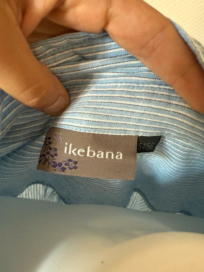 Blouse grande taille en très bon état bleu ikebana taille 54/56 - photo numéro 7