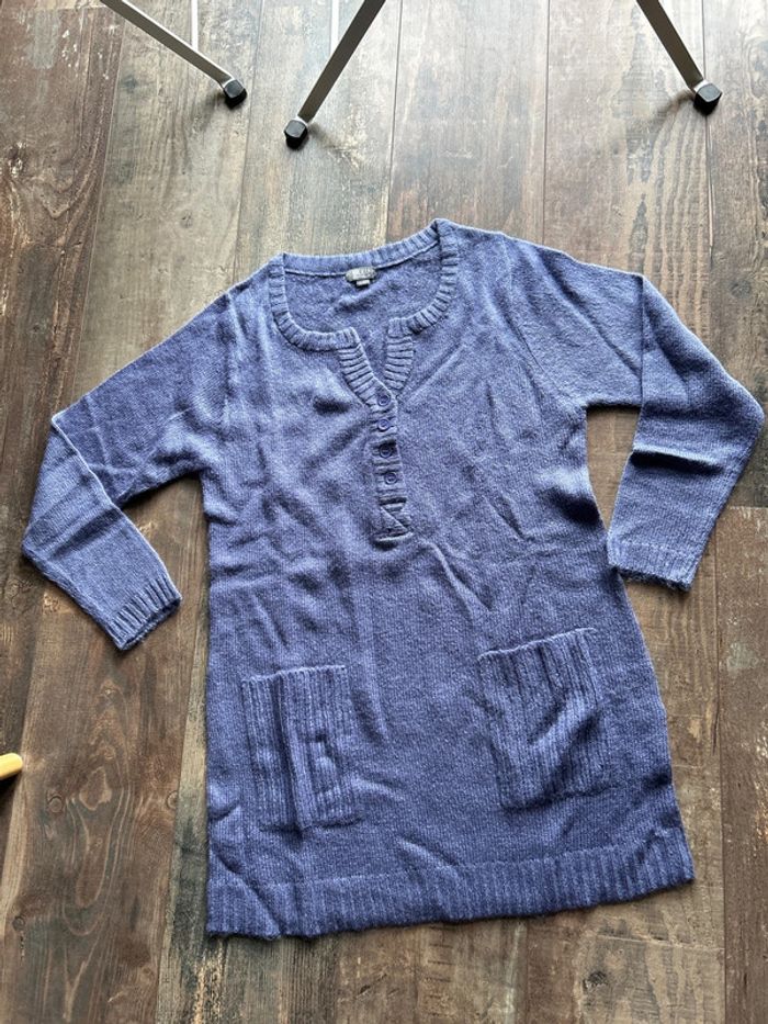Pull long tout doux violine
