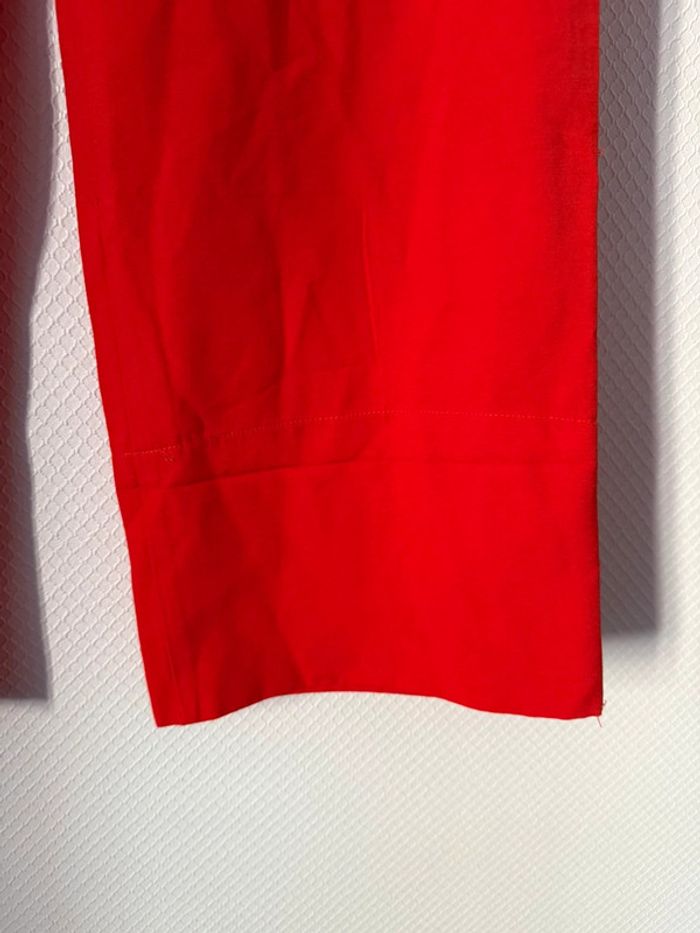 Pantalon droit rouge en très bon état taille M Zara - photo numéro 8