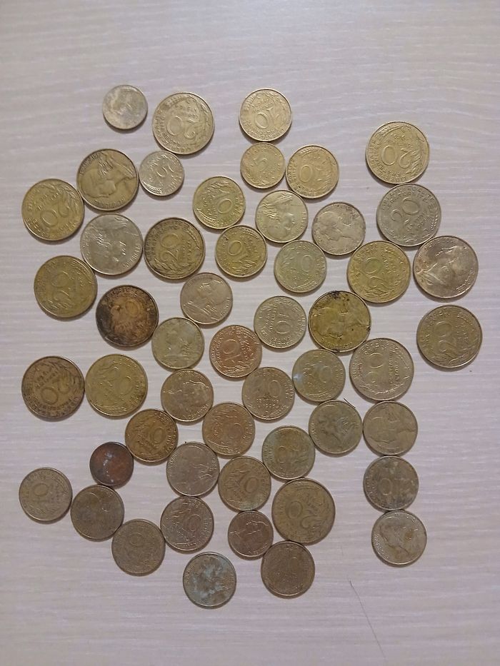 Lot de piece francaise 20cm,10cm,5cm tres bonne etat - photo numéro 9