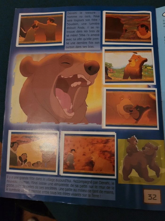 RARE Album Panini complet Disney Frère des Ours + poster brillantes autocollants stickers - photo numéro 3
