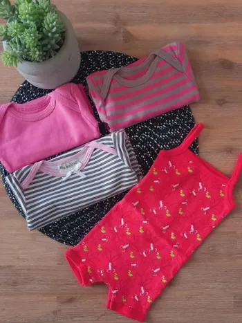 💚 Lot de 4 bodies - babaluno/kitchoun - 3 mois 💚