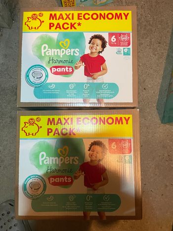 Vents pack 2 cartons Pampers taille 6 harmonie pants