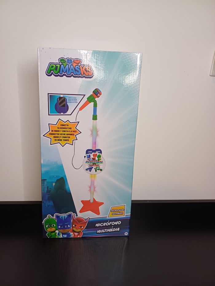 🧸Micro pour enfant pjmasks avec possibilité de connecter un téléphone dessus neuf avec étiquette