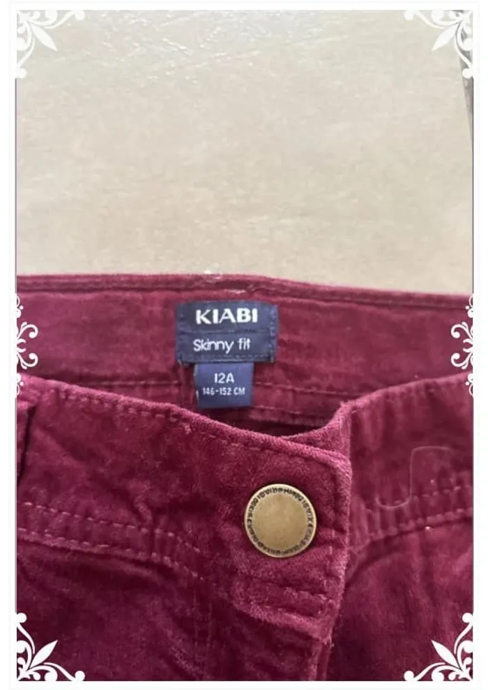 🍇 Pantalon skinny fit bordeaux KIABI Fille 12 ans 🍇 - photo numéro 6