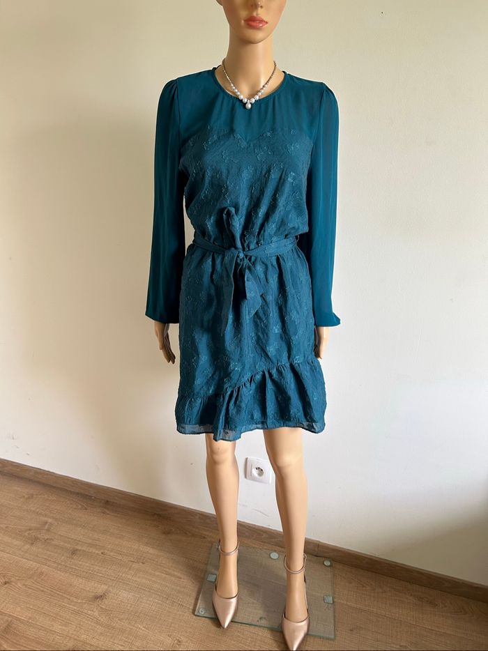 Robe bleue canard neuve à manches longues Naf Naf taille 40 (valeur 75€) - photo numéro 3