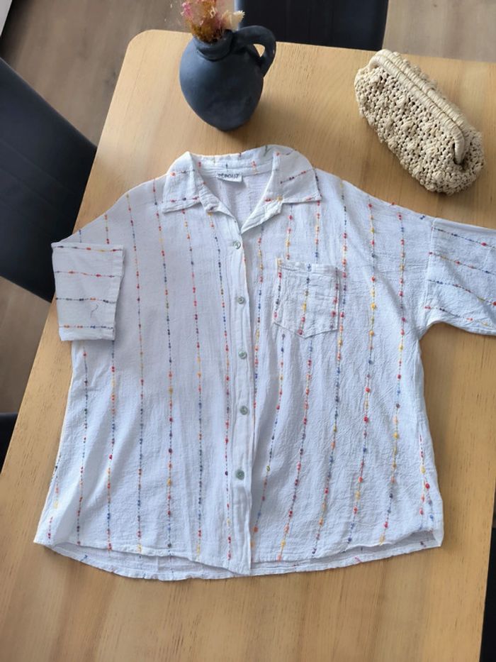 Magnifique chemisier blanc broderie - photo numéro 2