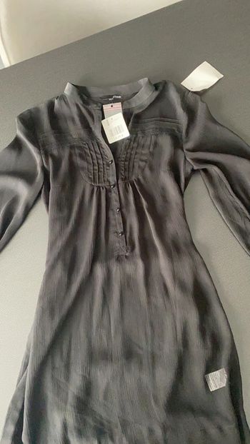 Tunique fluide transparente noire 36 Etam