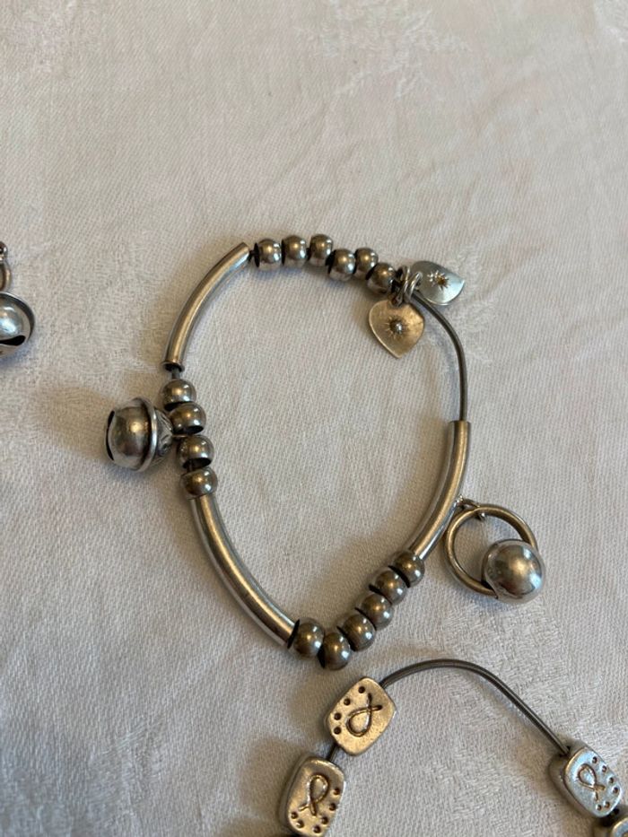 Bracelet en argent quatre rangs élastiques Réminiscence - photo numéro 11
