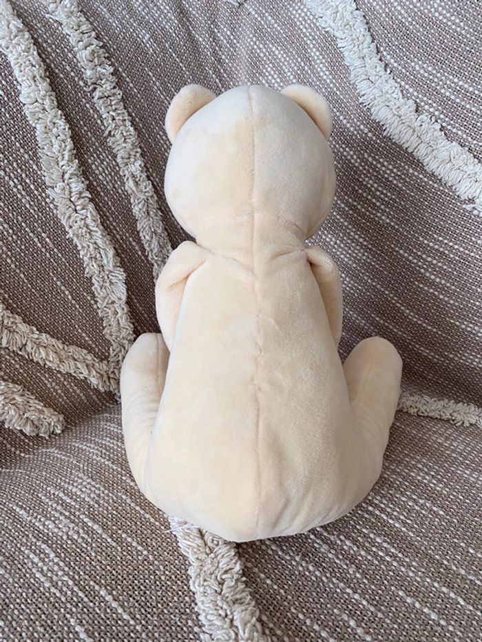 Peluche doudou 26cm Tom et kiddy obaibi ours jaune étoile très bon état - photo numéro 4