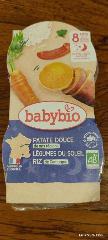 Babybio lot de 2x 200g