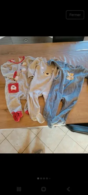 Lot de 3 pyjamas 12 mois