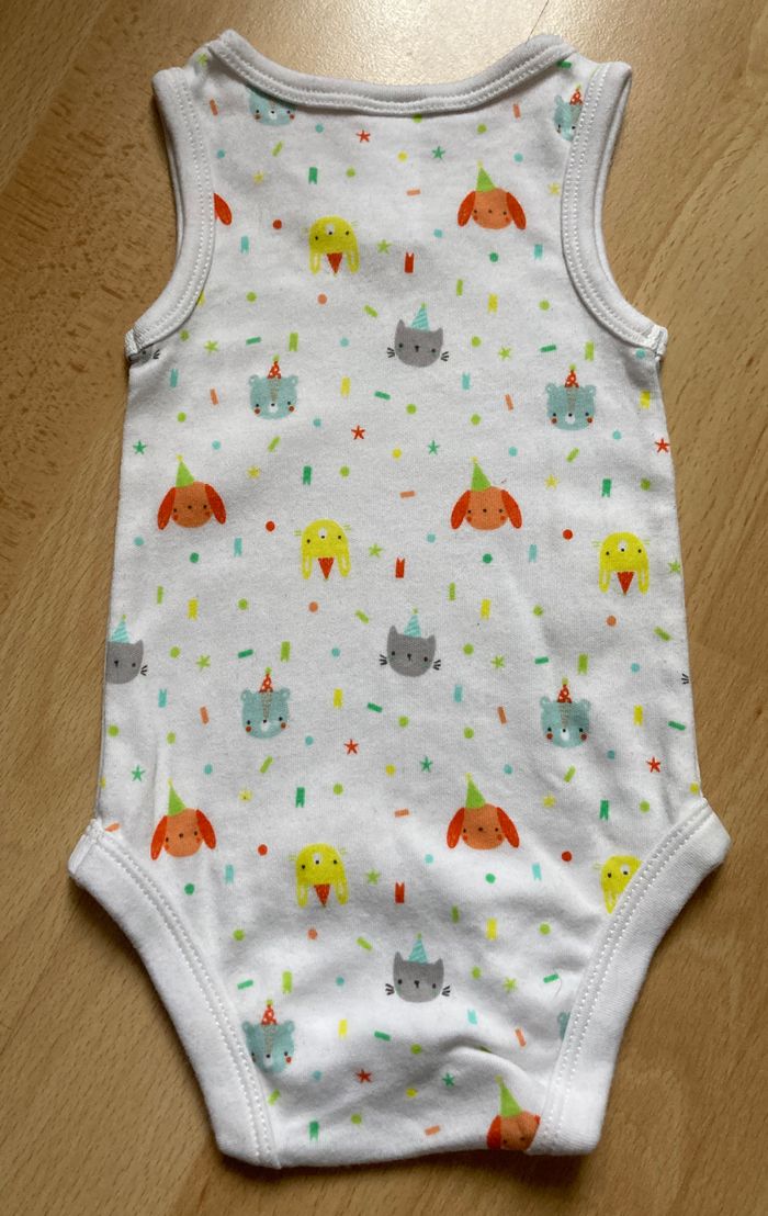 body motif animaux festifs bébé 56 cm - photo numéro 2