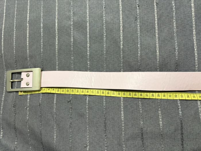 Ceinture rose pale avec boucle en métal rectangulaire neuve 80 cm - photo numéro 4