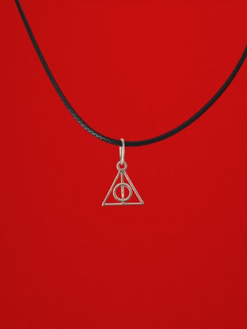 Collier cordon noir réglable Harry Potter relique de la mort