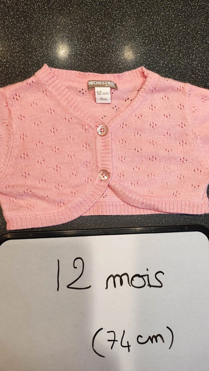 boléro rose taille 12 mois - photo numéro 2