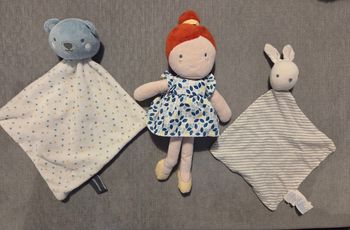 Lot pelucheq doudous obaïbi et Orchestra 