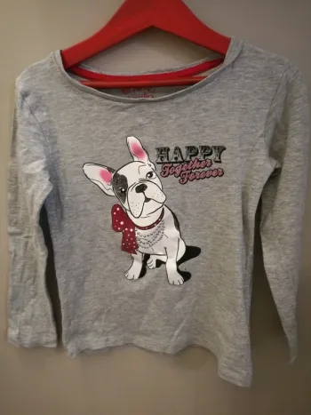 T shirt manches longues chien TEX