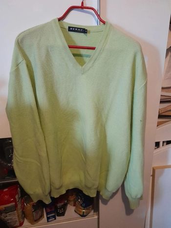 Pull vert pomme