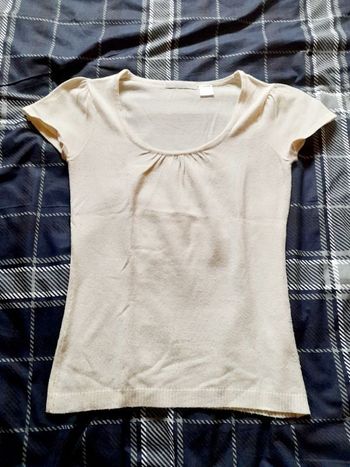 Petit pull manches courtes ivoire