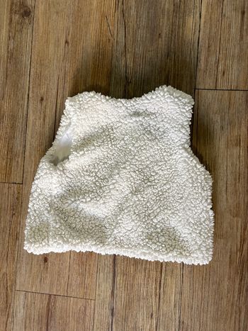 Gilet sans manches in extenso blanc 86 cm