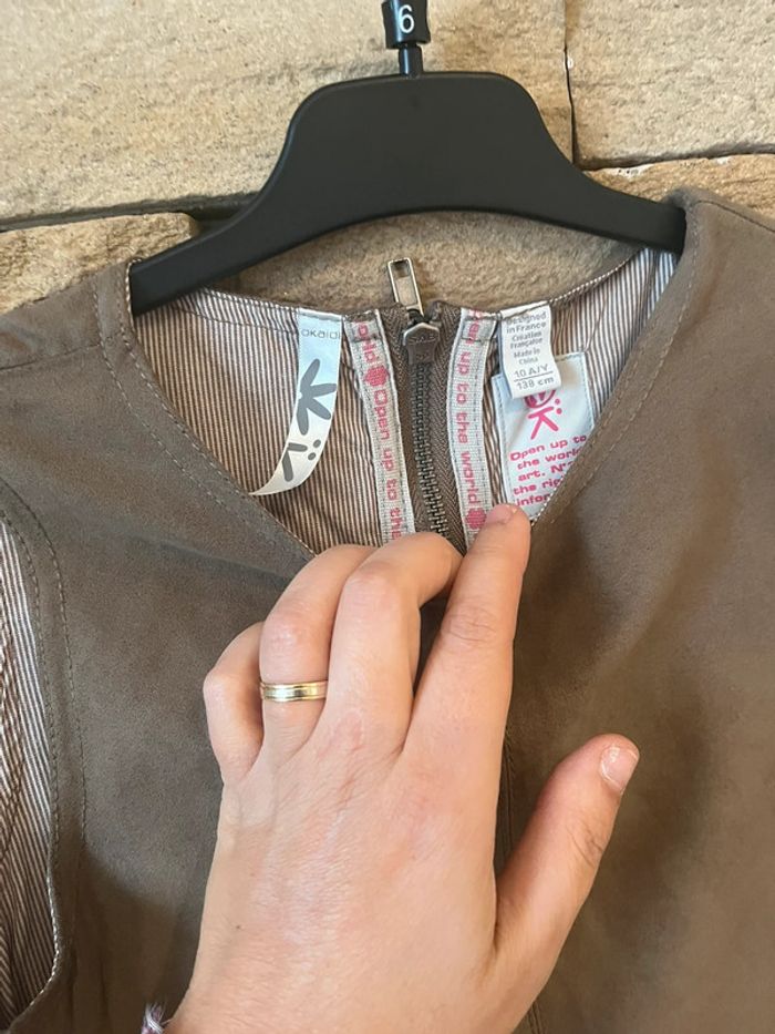 Robe en daim marron 10 ans Okaidi - photo numéro 2