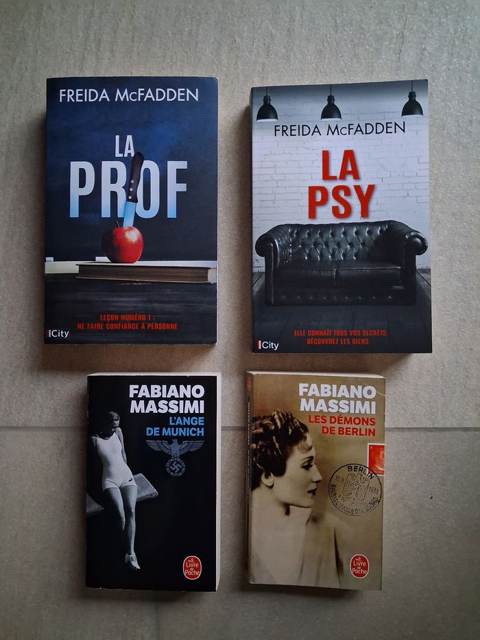 Lot Freida McFadden - Grand format et Fabiano Massimi - poche