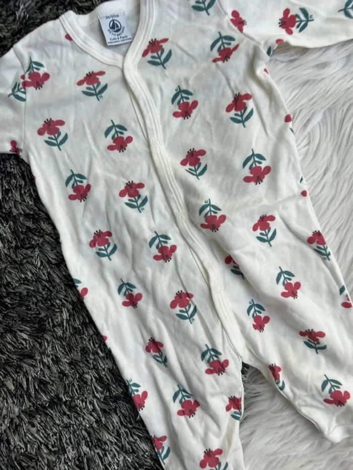 Dors-bien sans pieds fleurs coton - petit bateau - 3 mois - photo numéro 2