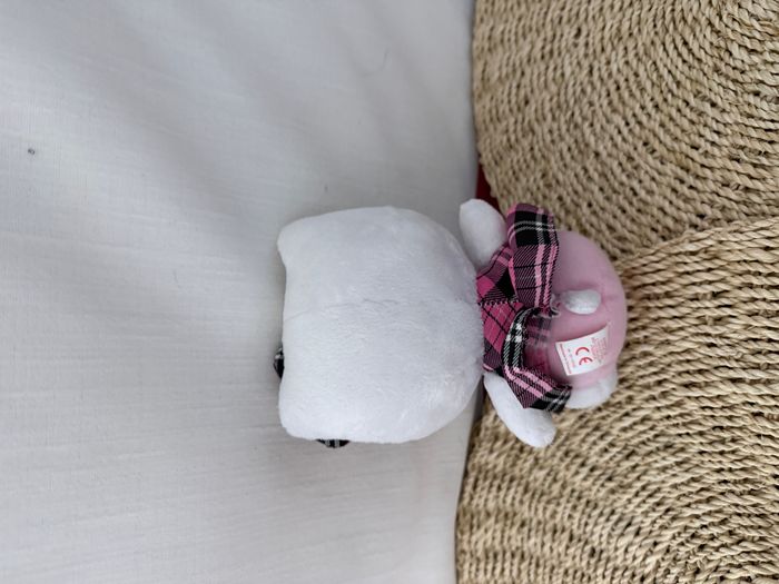 Peluche Hello Kitty TY Sanrio robe à carreaux rose - photo numéro 3