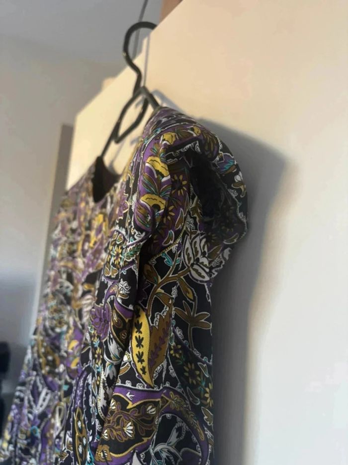 Robe Zara tissu satiné à imprimée cachemire taille xl neuve - photo numéro 9