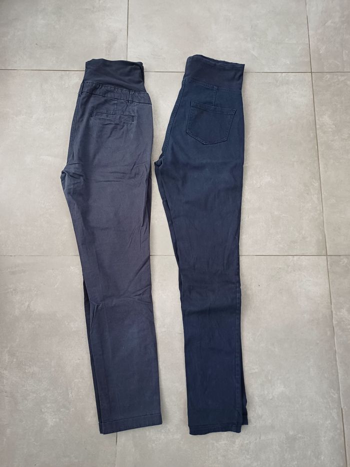Lot 2 pantalons grossesse T40