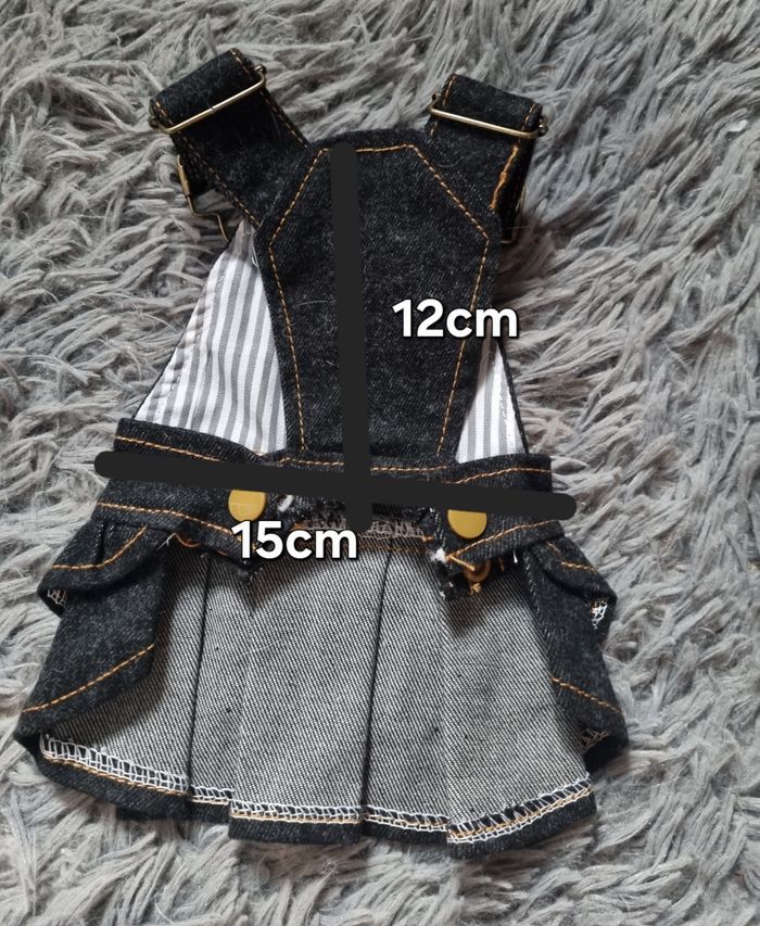 Robe salopette en jean taille XS chien ou chat - photo numéro 7