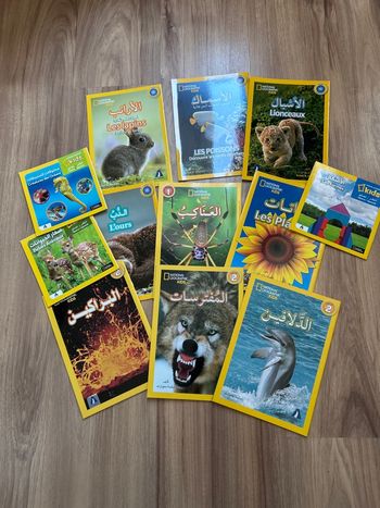 Lot de 12 livres pour Enfants Apprentissage de la langue Arabe Arc Édition National Geographic Made In Algérie