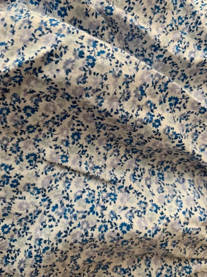 Jolie blouse fleurie bleue fille - photo numéro 2