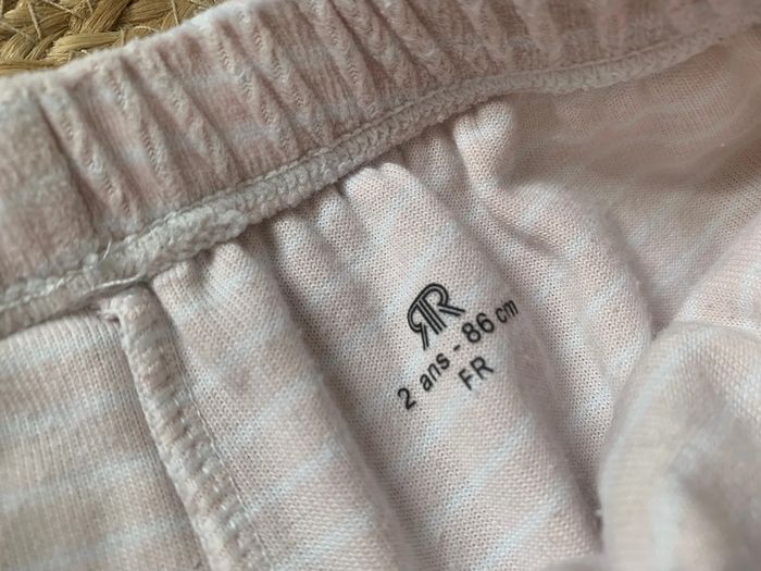 Lot 2 pyjama velours blanc rose biche La Redoute 2 ans - photo numéro 9