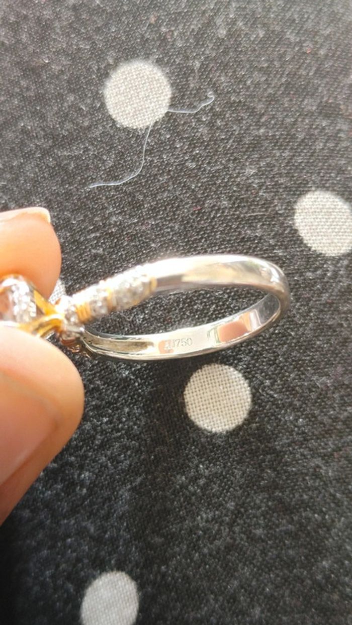 Magnifique bague solitaire en argent véritable 975 et moissanite 1 carat très très brillante - photo numéro 3