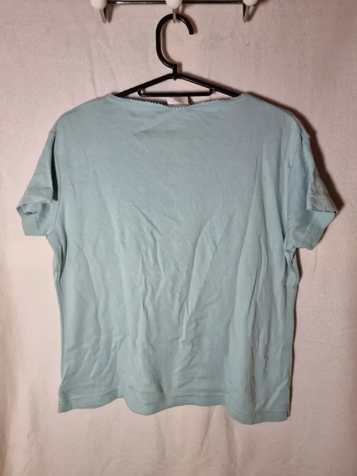 T-shirt bleu clair - photo numéro 2