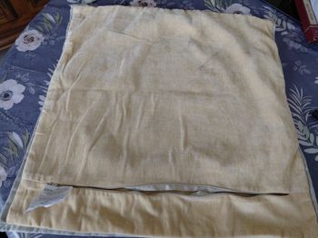 7 housses de coussins - neuves - 58 x 58 cm - coussins de plumes